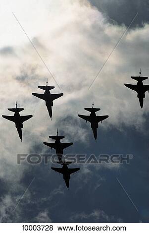 Stock Photo - sky, cloud, cloudy, clouds, parade, fighter plane, military plane. Fotosearch
