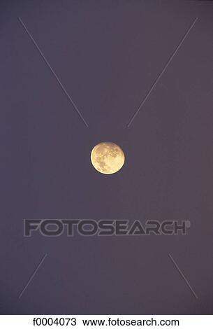 Stock Image - sky, moon, light, night, exterior, open air. Fotosearch