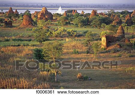Stock Image - South East Asia, Asia, exterior, open air, Burma, Myanmar, Pagan. Fotosearch