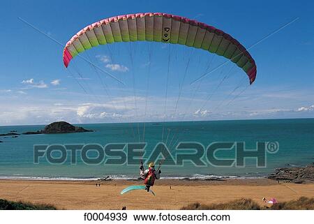 sport, sports, escape, paradise, paradisiac, paragliding View Large Photo Image Stock Photo - sport, sports, escape, paradise, paradisiac, paragliding. Fotosearch