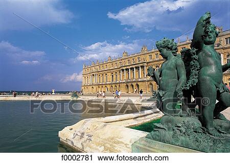 Stock Image - statue, France, French, French Europe, Pool of Neptune, Castle of Versailles, pond. Fotosearch