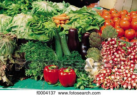 Stock Photo - stemmed vegetable, vegetable, fruit vegetable, leaf vegetable, bulb vegetable, tomato, aliment. Fotosearch