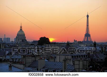 sunset, setting sun, general view, France, French, French Europe, dome View Large Photo Image Stock Photo - sunset, setting sun, general view, France, French, French Europe, dome. Fotosearch