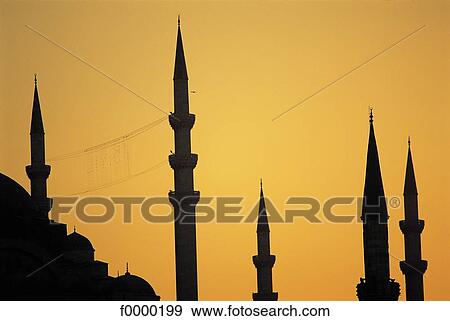 sunset, setting sun, minaret, shadow, Turkey, Middle East, Islamic architecture View Large Photo Image Stock Photo - sunset, setting sun, minaret, shadow, Turkey, Middle East, Islamic architecture. Fotosearch