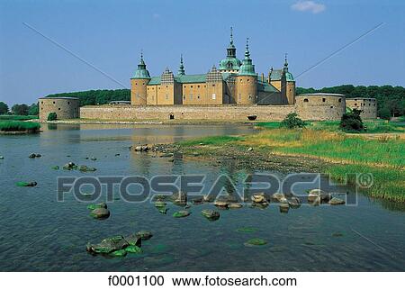 Stock Image - Sweden, Europe, castle, Kalmar, exterior, open air. Fotosearch