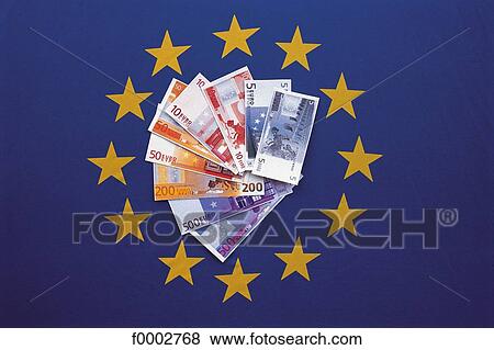 Stock Photo - symbolic, money, star, bill, banknote, euro. Fotosearch