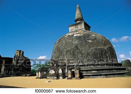 Stock Photo - temple, vestige, ruin, antiquity, Sri Lanka, India, Polonnaruwa. Fotosearch