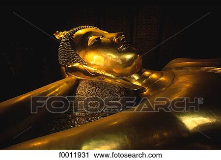 Stock Image - Thailand, Bangkok, South East Asia, Asia, Wat Po Temple, travel, travel inside. Fotosearch