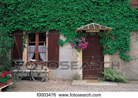 Stock Photograph - traditional dwelling, Europe, France, French, French Lorraine, Meuse, architecture detail. Fotosearch