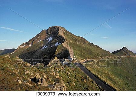 Stock Photo - travel, travel Europe, France, French, French Auvergne, Cantal, exterior. Fotosearch