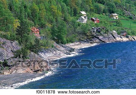 Stock Photo - travel, travel Norway, Europe, exterior, open air, sea. Fotosearch