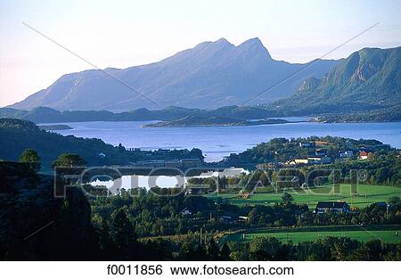 Stock Photograph - travel, travel Norway, Europe, exterior, open air, sea, mountain. Fotosearch