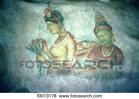 Stock Photo - travel, travel religion, Sri Lanka, India, mural, art. Fotosearch