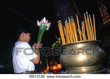 Stock Photograph - travel, travel religion, tradition, inside, indoors, people, Buddhism. Fotosearch