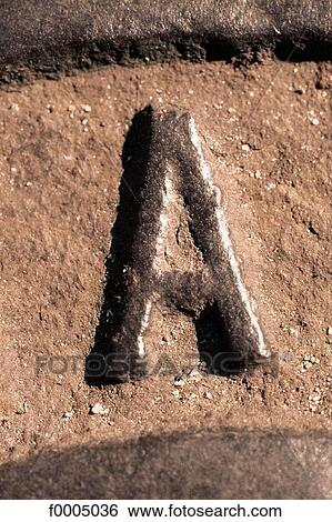 Stock Photograph - typography, font, letter, type, exterior, open air. Fotosearch