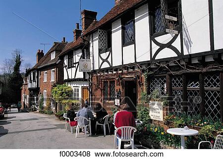 United Kingdom, England, Britain, village, cafe terrace, traditional dwelling, house View Large Photo Image Stock Photo - United Kingdom, England, Britain, village, cafe terrace, traditional dwelling, house. Fotosearch
