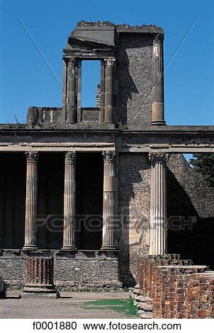 Stock Image - vestige, ruin, antiquity, Italy, Europe, archeological site, archaeological site. Fotosearch