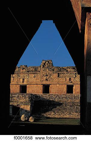 Stock Photo - vestige, ruin, antiquity, Maya, Mexico, Central America, archeological site. Fotosearch