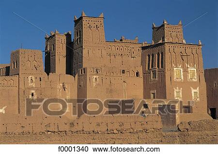 Stock Image - village, fortress, citadel, Morocco, Northern Africa, Kasbah of Amerhidil. Fotosearch