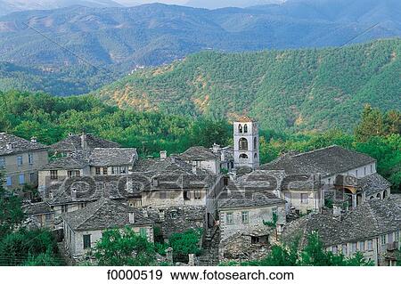 village, Greece, Europe, Epire, Zagori Dilofo, exterior View Large Photo Image Stock Photo - village, Greece, Europe, Epire, Zagori Dilofo, exterior. Fotosearch