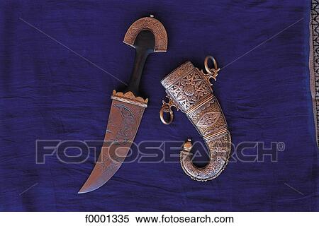 Stock Photography - weapon, islamic art, Morocco, Northern Africa, dagger, inside. Fotosearch