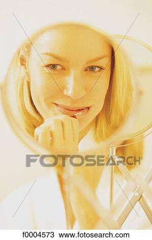 Stock Image - well-being, well being, people, reflection, reflecting, reflect. Fotosearch