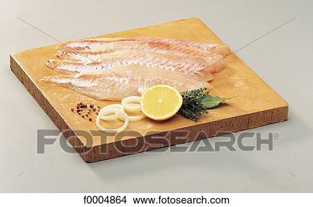 Picture - whiting filet, fish, whiting, sea fish, fish filet, aliment. Fotosearch