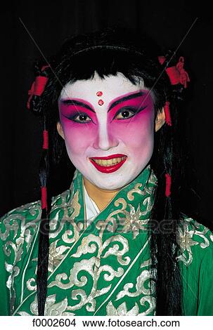 woman, women, make-up, face, China, Asia, traditional costume View Large Photo Image Picture - woman, women, make-up, face, China, Asia, traditional costume. Fotosearch