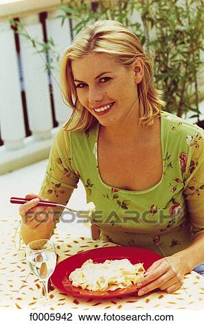 Stock Image - woman, women, people, blond hair, blond-haired, blonde. Fotosearch