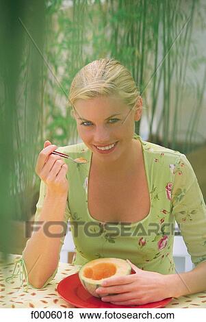 Stock Photo - woman, women, people, blond hair, blond-haired, blonde. Fotosearch