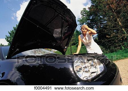 woman, women, people, car, breakdown, exterior View Large Photo Image Stock Image - woman, women, people, car, breakdown, exterior. Fotosearch