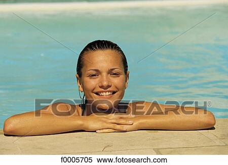 woman, women, swim, swimming, swimming pool, exterior, open air View Large Photo Image Stock Photography - woman, women, swim, swimming, swimming pool, exterior, open air. Fotosearch