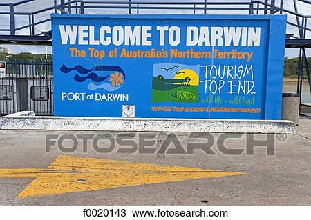 Australia, Northern Territory, Darwin, welcome notice View Large Photo Image Stock Image - Australia, Northern Territory, Darwin, welcome notice. Fotosearch