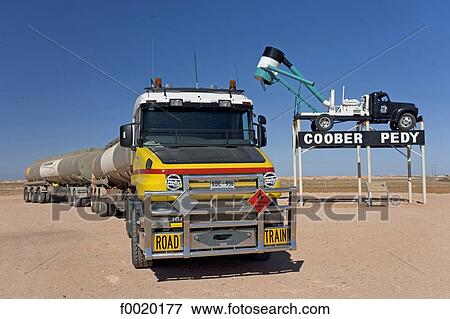 Australia, Northern Territory, road from Alice Springs to Cooper Pedy, road train View Large Photo Image Stock Photo - Australia, Northern Territory, road from Alice Springs to Cooper Pedy, road train. Fotosearch