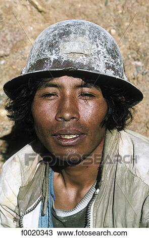 Stock Image - Bolivia, Potosi, miner. Fotosearch