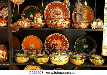 Stock Image - Bulgaria, Plovdiv, pottery shop. Fotosearch