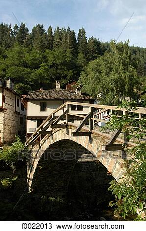 Stock Image - Bulgaria, Rhodope Mountains Region, Shiroka Laka. Fotosearch