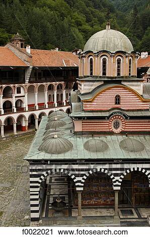 Stock Image - Bulgaria, Rila, monastery. Fotosearch