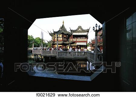 China, Shangai, Yu garden View Large Photo Image Stock Photo - China, Shangai, Yu garden. Fotosearch