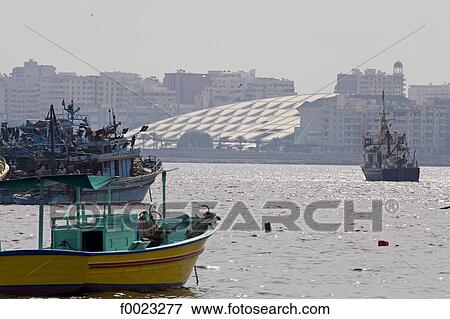 Stock Photo - Egypt, Alexandria, harbour. Fotosearch