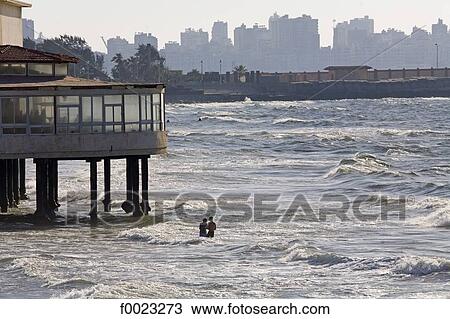 Stock Image - Egypt, Alexandria, the Corniche, seaside. Fotosearch