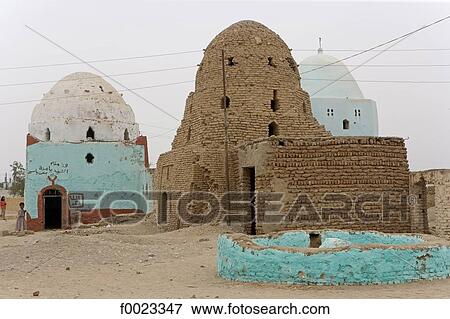 Egypt, between Qina and Luxor, Malach village, sheikhs graves View Large Photo Image Stock Photo - Egypt, between Qina and Luxor, Malach village, sheikhs graves. Fotosearch