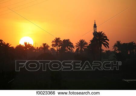 Egypt, between Qina and Luxor, sunset View Large Photo Image Stock Photograph - Egypt, between Qina and Luxor, sunset . Fotosearch