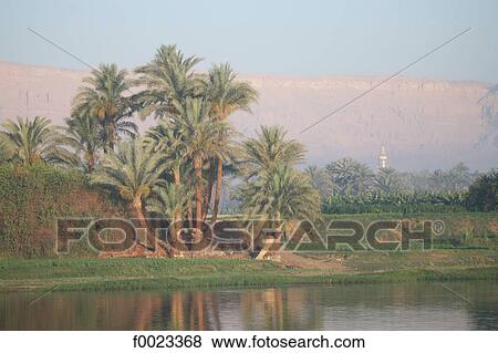 Egypt, between Qina and Luxor, the Nile View Large Photo Image Stock Photo - Egypt, between Qina and Luxor, the Nile. Fotosearch