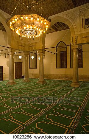 Egypt, Cairo, Al Azhar Mosque, prayer room View Large Photo Image Stock Photograph - Egypt, Cairo, Al Azhar Mosque, prayer room. Fotosearch