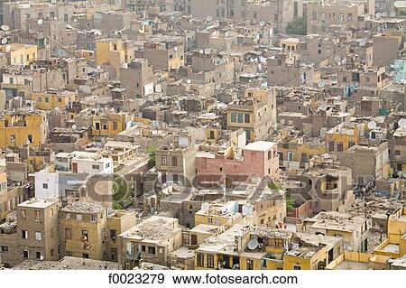 Egypt, Cairo, general view of the roofs View Large Photo Image Stock Photo - Egypt, Cairo, general view of the roofs. Fotosearch
