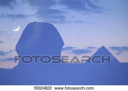Egypt, Cairo, Gizeh, Sphinx and pyramid at dusk View Large Photo Image Stock Image - Egypt, Cairo, Gizeh, Sphinx and pyramid at dusk. Fotosearch