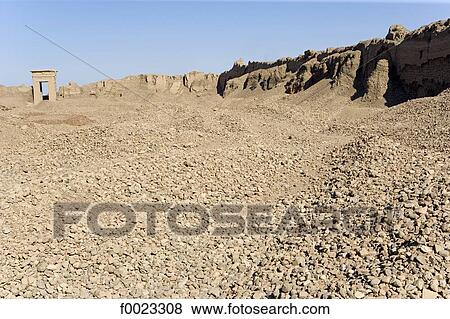 Egypt, Dendera, Dendera Temple, desert View Large Photo Image Stock Photo - Egypt, Dendera, Dendera Temple, desert. Fotosearch