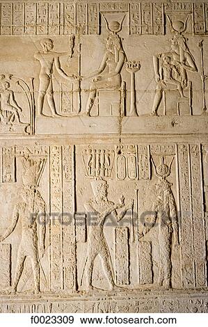 Egypt, Dendera, Dendera Temple, sculpted wall View Large Photo Image Stock Photo - Egypt, Dendera, Dendera Temple, sculpted wall . Fotosearch