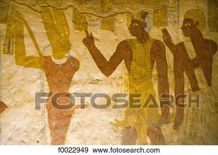 Egypt, Libyan desert, Bahariya Oasis, Bannentiu tomb, frescoes View Large Photo Image Stock Photo - Egypt, Libyan desert, Bahariya Oasis, Bannentiu tomb, frescoes. Fotosearch